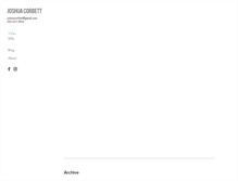 Tablet Screenshot of joshuacorbett.com